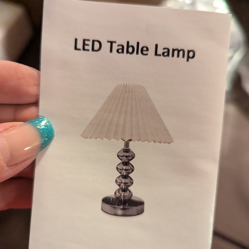 Silver LED Table Lamp
